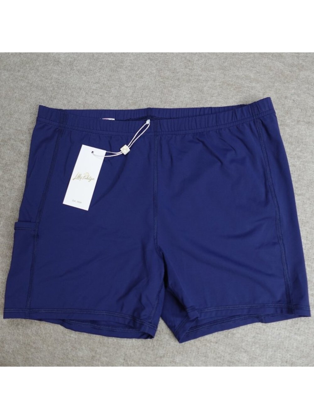 Lilly Pulitzer Luxletic Shorts 10 Blue Meryl UPF50+ NEW